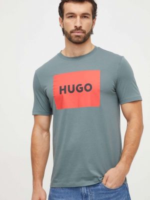 Koszulka z nadrukiem Hugo zielona