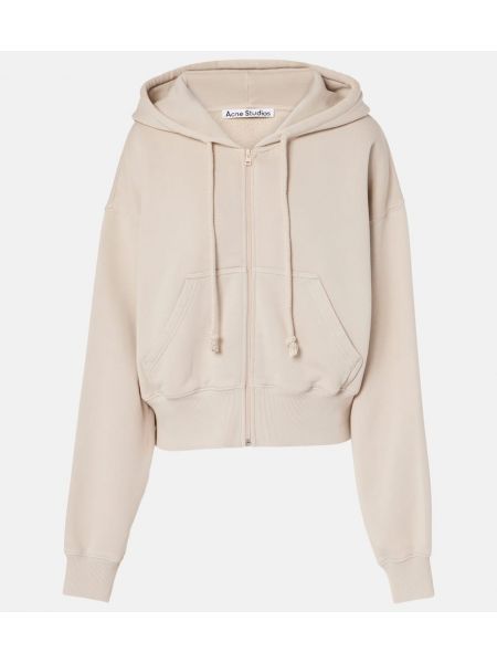 Bomull brodert hettegenser Acne Studios beige