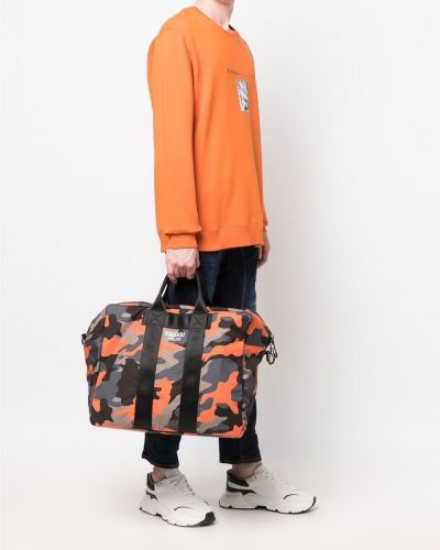 Shopper à imprimé à imprimé camouflage Dsquared2 orange