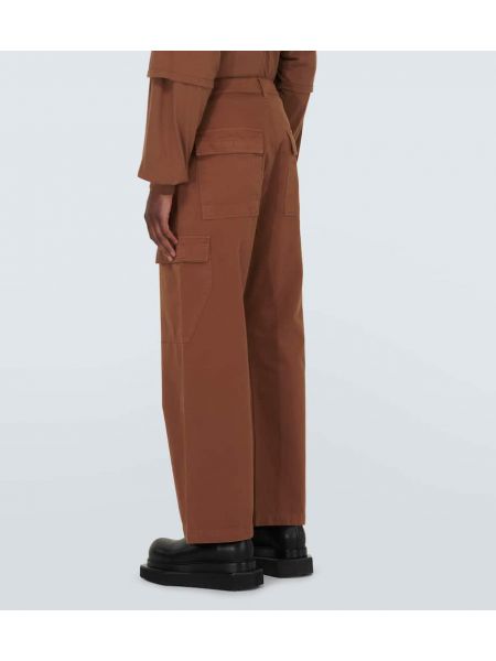 Spodnie cargo bawełniane Drkshdw By Rick Owens brązowe