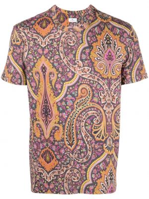 Rund hals paisley t-skjorte Etro rosa