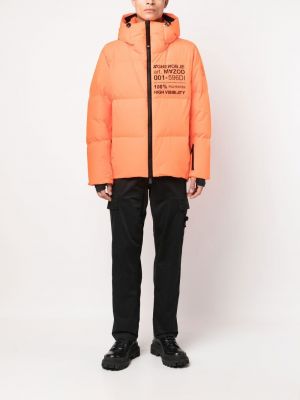 Dūnu jaka ar apdruku Moncler Grenoble oranžs