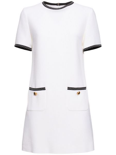 Crepe viskose dress Moschino hvit