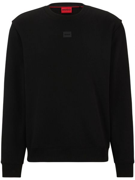 Kokvilnas garš džemperis Hugo melns