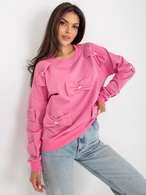 Bluza z koralikami Fashionhunters różowa