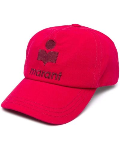 Gorra con bordado Isabel Marant rosa