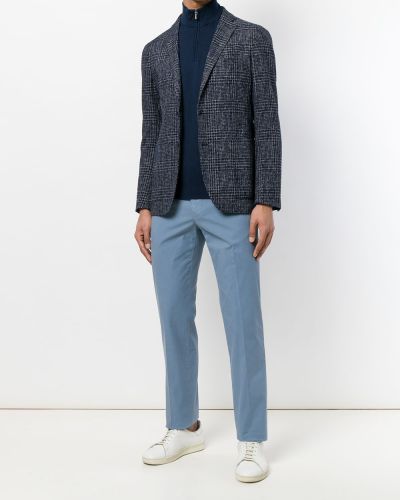 Pullover mit reißverschluss Canali blau