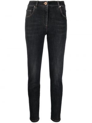 Skinny jeans Brunello Cucinelli schwarz