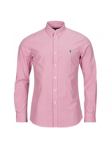 Slim fit košile Polo Ralph Lauren růžová