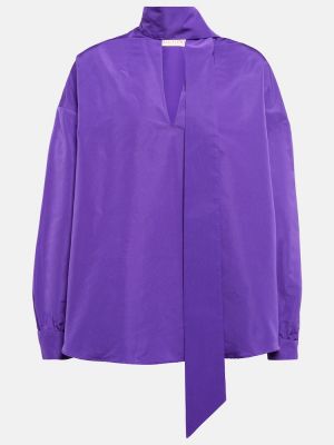 Bavlnená košeľa Valentino fialová