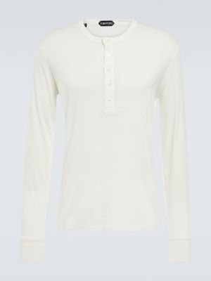 Βαμβακερός πουλόβερ Tom Ford λευκό