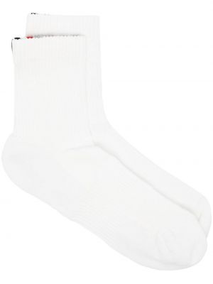 Πλεκτός ριγέ κάλτσες Thom Browne λευκό
