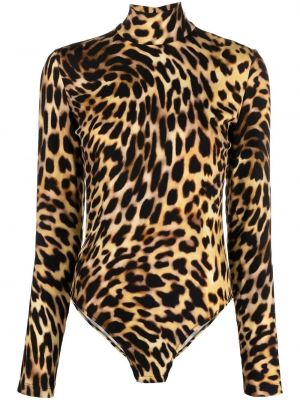 Body mit print mit leopardenmuster Stella Mccartney braun
