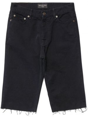 Shorts di jeans Balenciaga nero