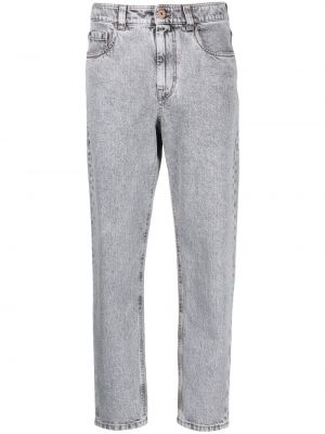 Jeans taille haute slim Brunello Cucinelli gris