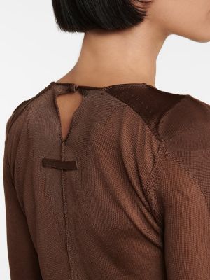 Caurspīdīgs džemperis Jean Paul Gaultier brūns