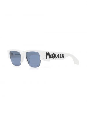 Saulesbrilles ar apdruku Alexander Mcqueen Eyewear balts