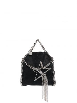 Stern shopper handtasche mit kristallen Stella Mccartney schwarz