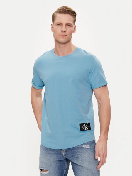 Тениска Calvin Klein Jeans синьо