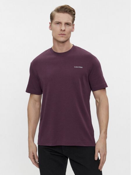 Тениска Calvin Klein виолетово