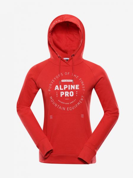 Bluza z kapturem Alpine Pro czerwona