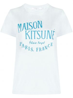 Памучна тениска с принт Maison Kitsuné
