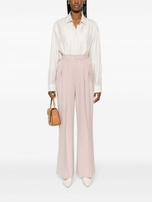 Hose ausgestellt mit plisseefalten Victoria Beckham pink