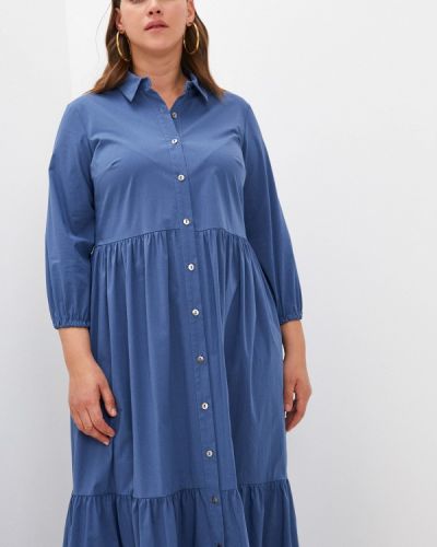 Платье-рубашка Mankato синее