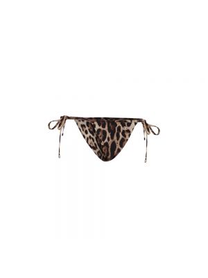 Bikini con stampa leopardato Dolce & Gabbana marrone