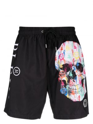 Strand trykt bermudashorts Philipp Plein svart