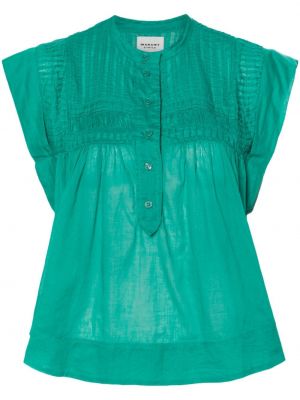 Βαμβακερή μπλούζα Marant Etoile πράσινο