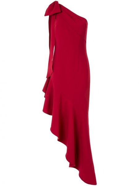Drapované večerné šaty Marchesa Notte červená