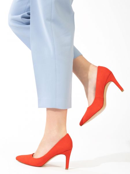 Pantofi cu toc Celena roșu