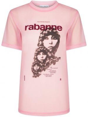 Džersis marškinėliai Rabanne rožinė