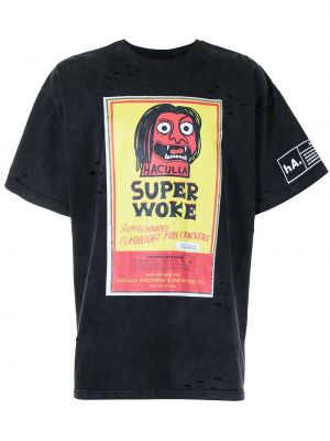 Camiseta con estampado Haculla negro