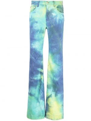 Pantaloni con stampa tie-dye Roberto Cavalli blu