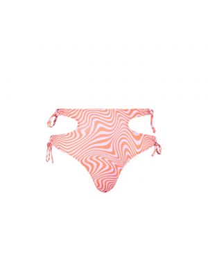 Absztrakt mintás magas derekú bikini Trendyol rózsaszín