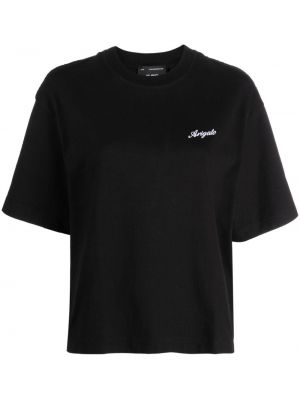 Βαμβακερή μπλούζα με κέντημα Axel Arigato μαύρο