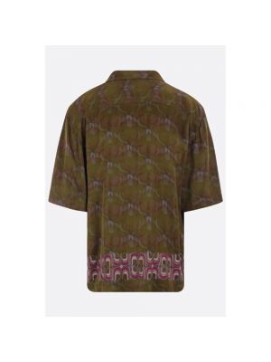 Camisa de seda con estampado con estampado geométrico Dries Van Noten