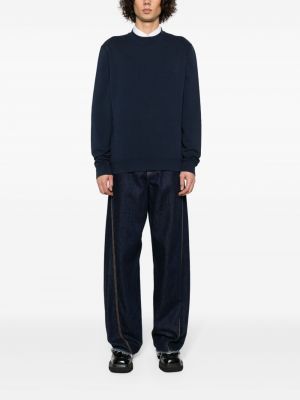 Sweatshirt mit print mit rundem ausschnitt Sandro blau