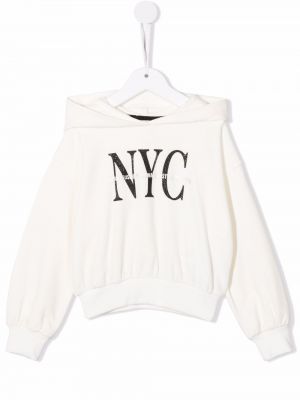 Hoodie con stampa Lapin House bianco