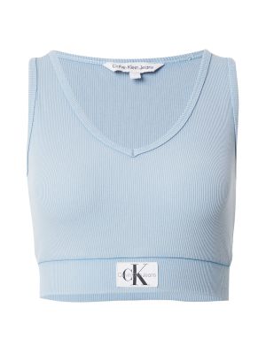 Marškinėliai slim fit Calvin Klein Jeans mėlyna