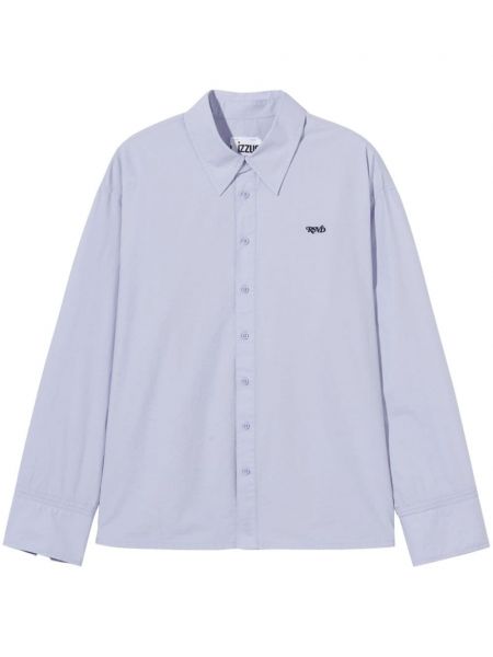 Bavlnená košeľa s výšivkou Izzue fialová