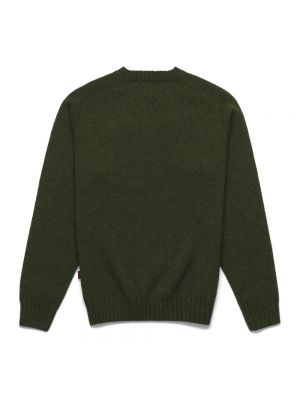 Dzianinowy sweter z okrągłym dekoltem Sebago zielony