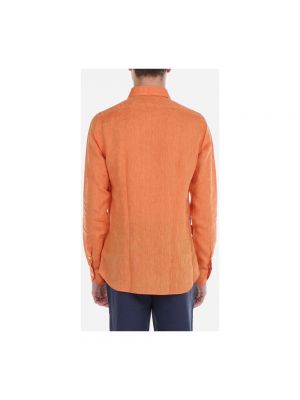 Camisa de lino Xacus naranja