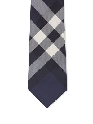 Krawat w kratkę Burberry niebieski