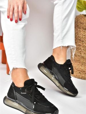Sneakers σουέντ Fox Shoes μαύρο