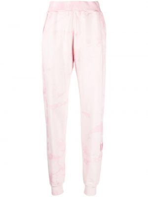 Памучни спортни панталони с принт Iceberg розово