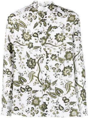Lanena srajca s cvetličnim vzorcem s potiskom Erdem