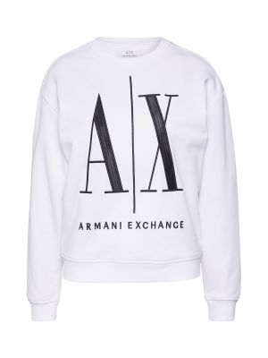 Majica dugih rukava sa dugačkim rukavima Armani Exchange bijela